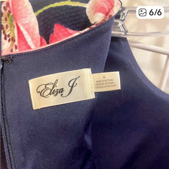 Eliza J. Fit & Flare Bold Floral Print Dress - Picture 6 of 6